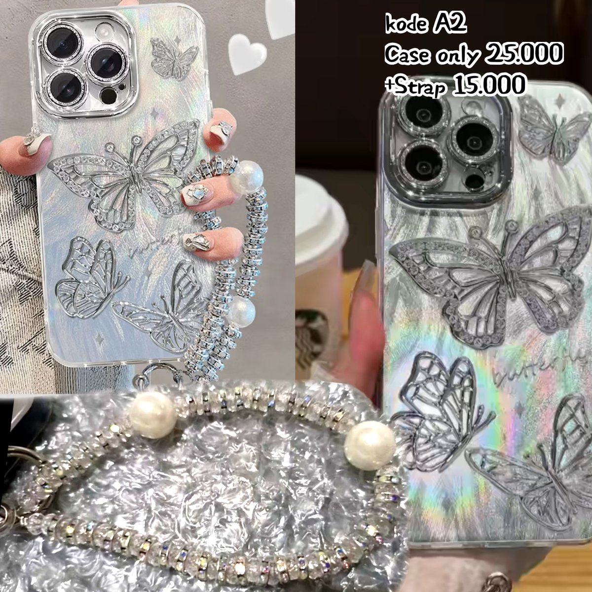 _keykeylove's tweet image. *:..｡o○ Kode A1 - A4 ○o｡..:*

Case only dp 18.000
Strap silver dp 10.000
Case + strap pendek dp 30.000
Case + strap panjan dp 35.000