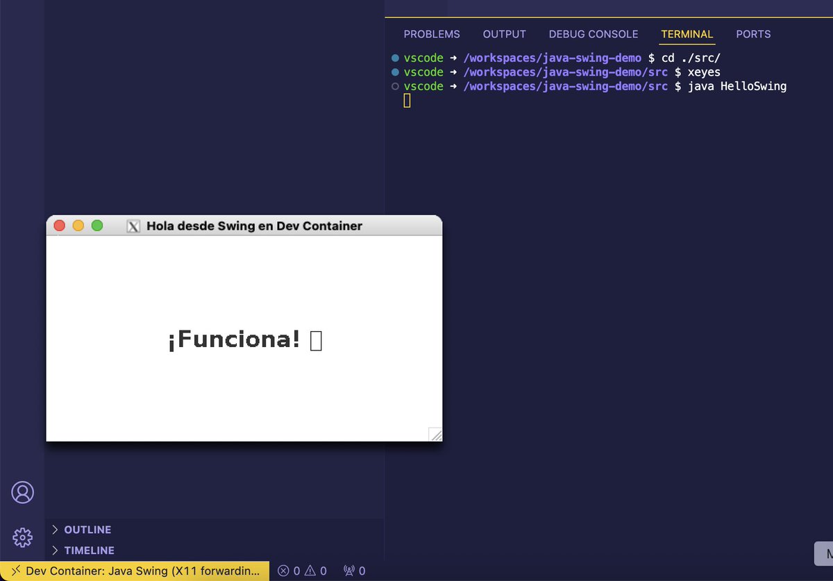 0GiS0's tweet image. Muhahaha 🦇 ¡Buenos días! #Java #JavaSwing #DevContainers #Docker