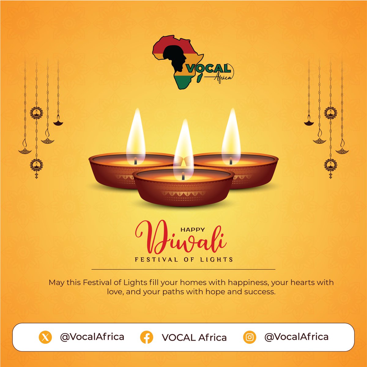 Happy Diwali from VOCAL Africa!
May the Festival of Lights inspire hope, justice and unity for all.