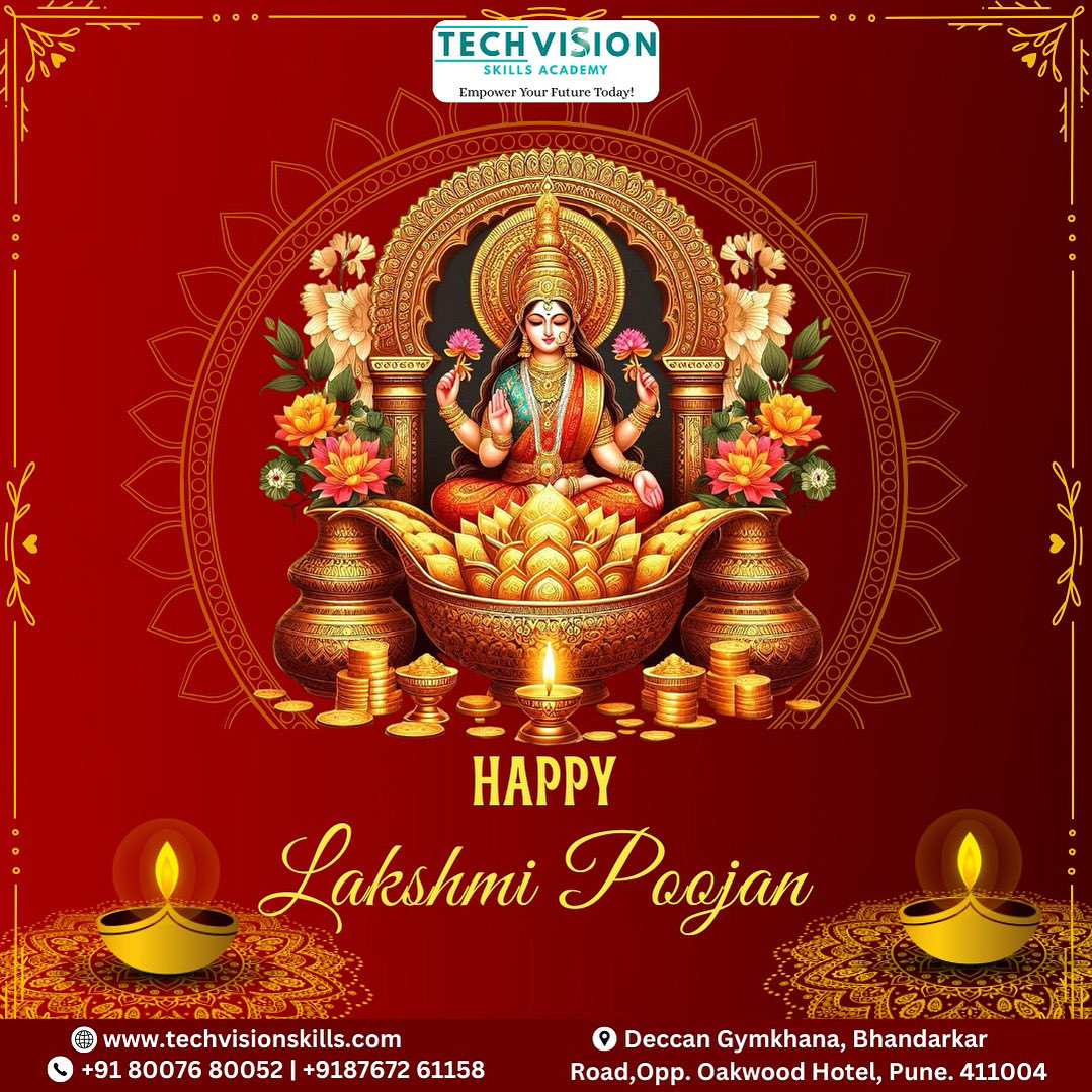 techvisionllp's tweet image. May Goddess Laxmi bless us with wisdom, prosperity &amp;amp; progress!
🌼 Happy #LaxmiPoojan from TechVision Skills Academy LLP 💫
#Diwali2025 #TechVision #LearningWithLight