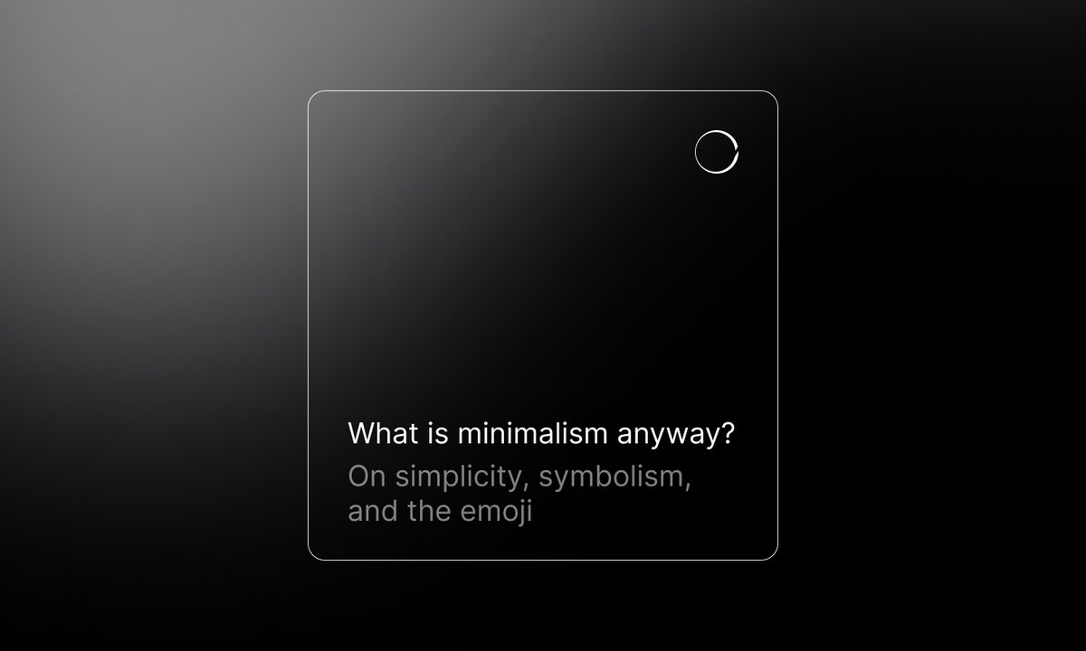 What is minimalism anyway?

Our latest newsletter is out: minimalism.substack.com/p/what-is-mini…