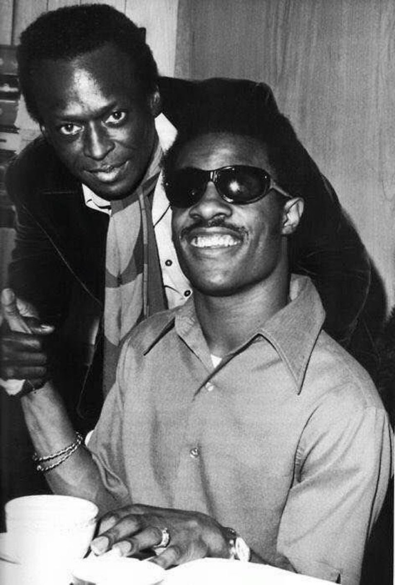 SVG__Collection's tweet image. Miles Davis &amp;amp; Stevie Wonder