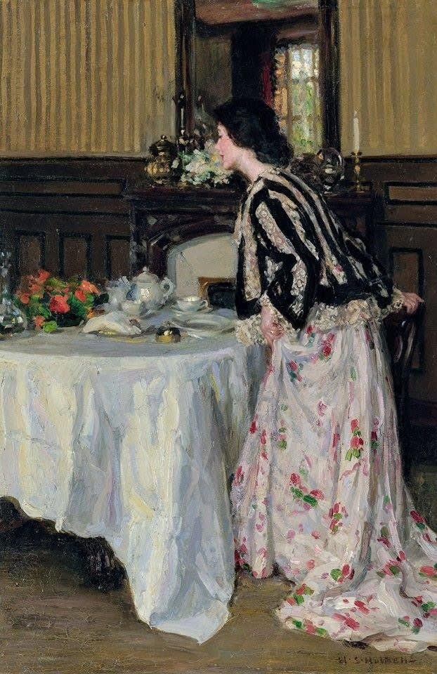 scastaldi9's tweet image. #BuongiornoATutti
#GoodMorning 🌿🌺🌿
It's never too late to be
what you wanted to be.
George Eliot🍃🌸🍃
#TuesdayVibe
#21Ottobre
#Art Henry Salem Hubbel🍃⚘️🍃
Tea time, 1909