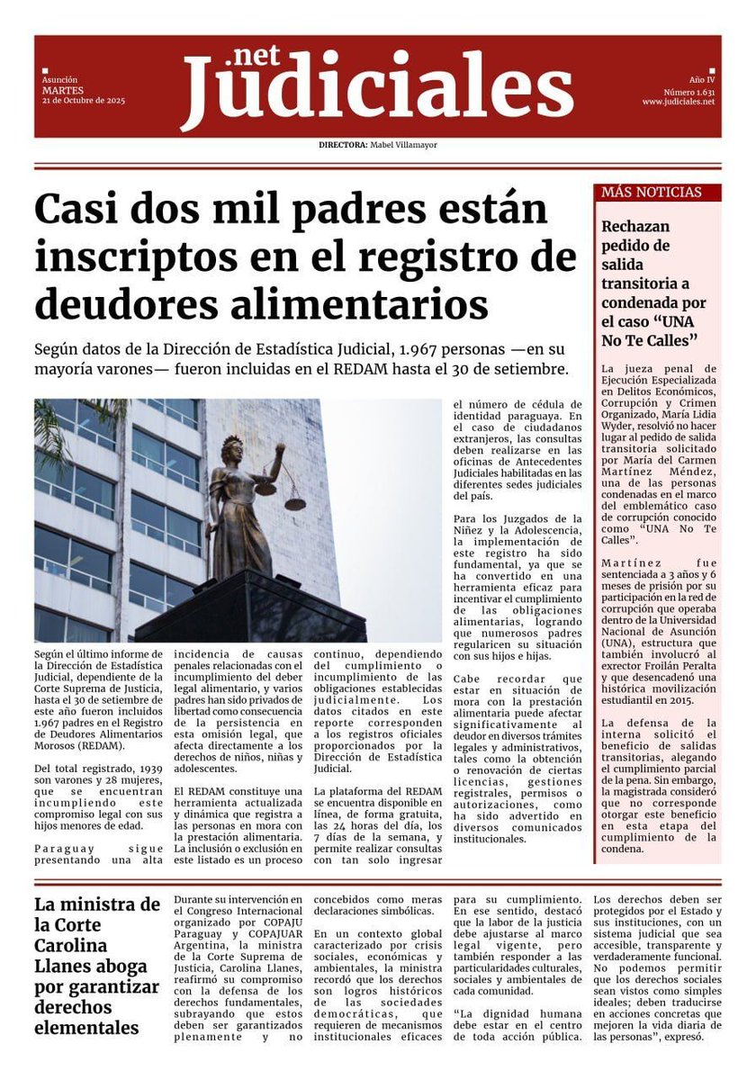 judicialesnet's tweet image. ¡Buen día! ☀️
Te compartimos la tapa de #JudicialesNet👇🏻 
➡️ Todos los detalles en nuestra web ⬇️ 
judiciales.net