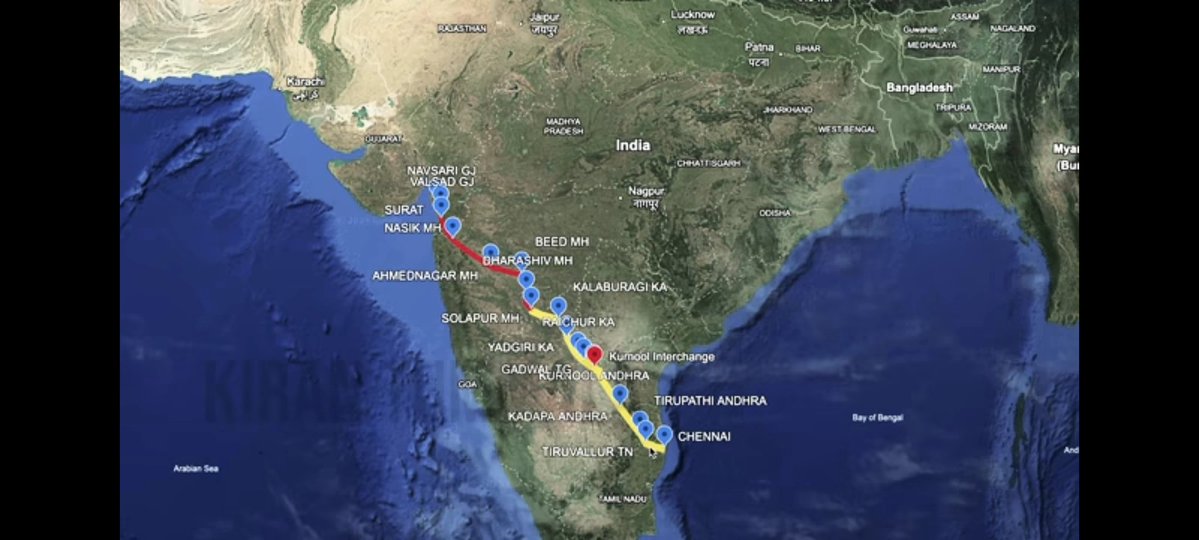abhinavaduri9's tweet image. #Surat–Chennai Expressway: Kurnool interchange works in full swing.
This route will significantly reduce travel time between #Hyderabad and #Chennai via #Kurnool.
It is the second-largest expressway in India after the Delhi–Mumbai Expressway