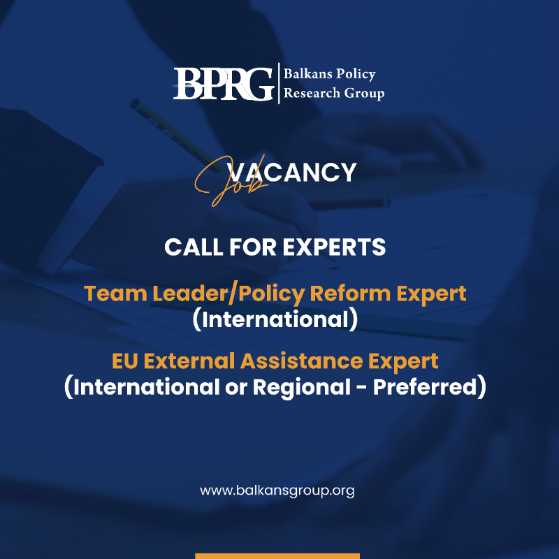 BalkansGroup's tweet photo. 📣CALL FOR EXPERTS

The closing date for applications is 24 October 2025.