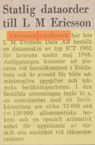 Så här ska en Ericsson-order se ut (Ur DN:s arkiv)