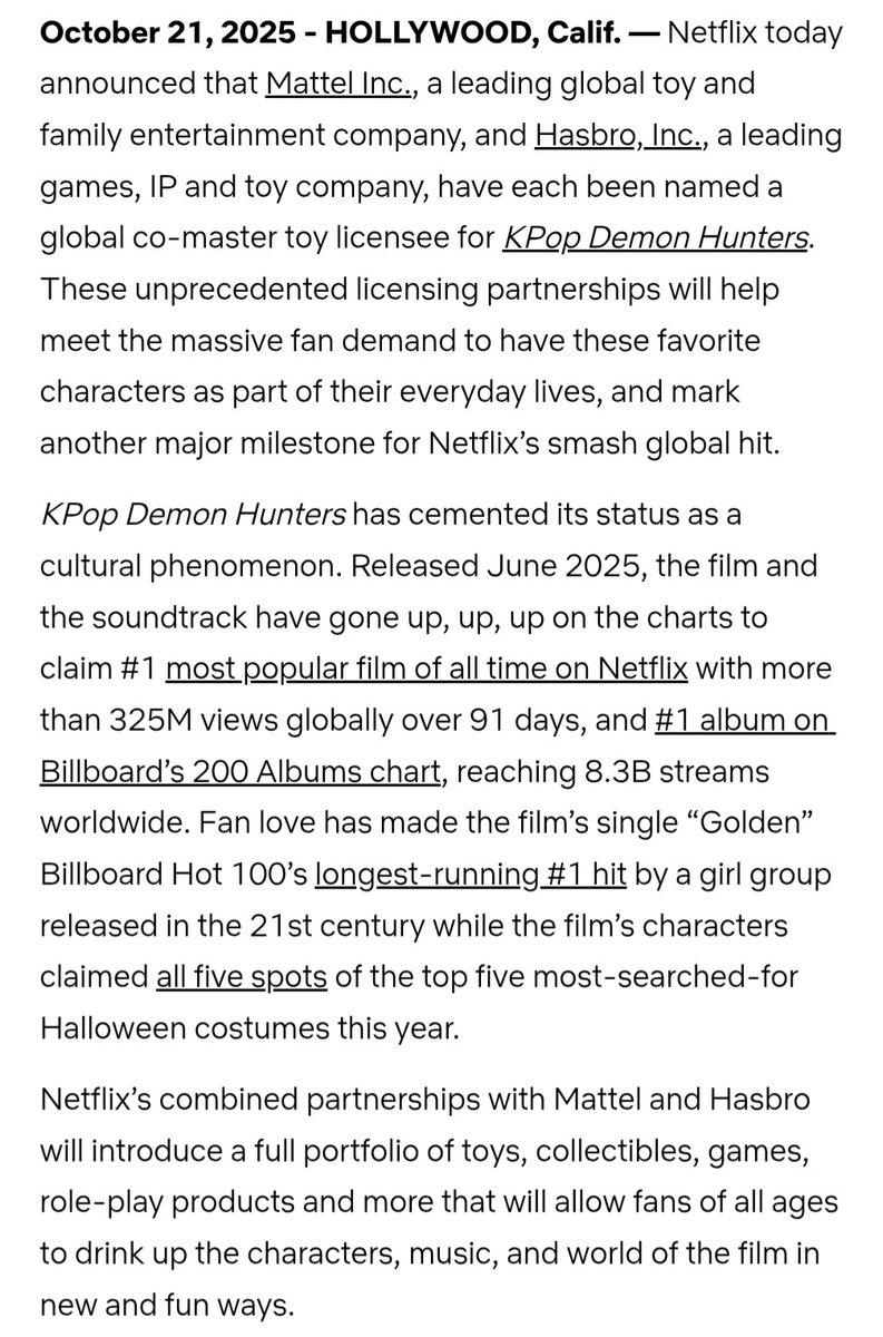 SeeingMount's tweet image. K-Pop Demon Hunters Products coming soon from Mattel