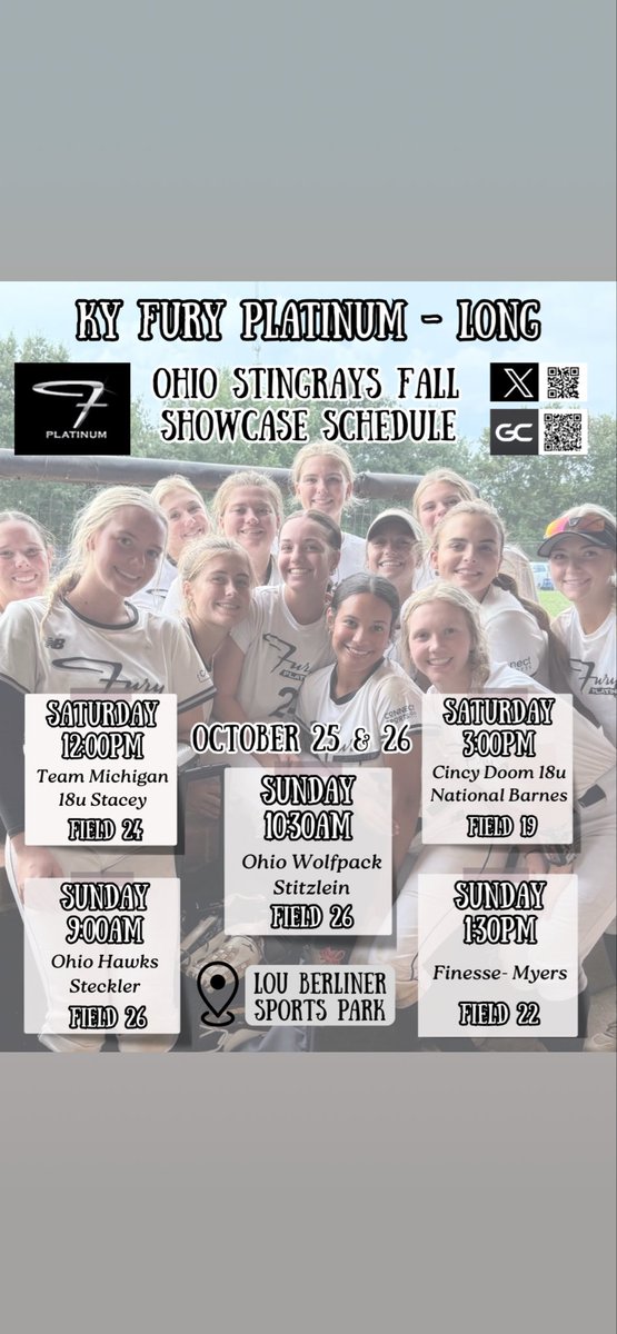 Schedule for this weekend! Can’t wait to play at berliner!! <a href="/F_PlatinumLong/">KY Fury Platinum Long</a>