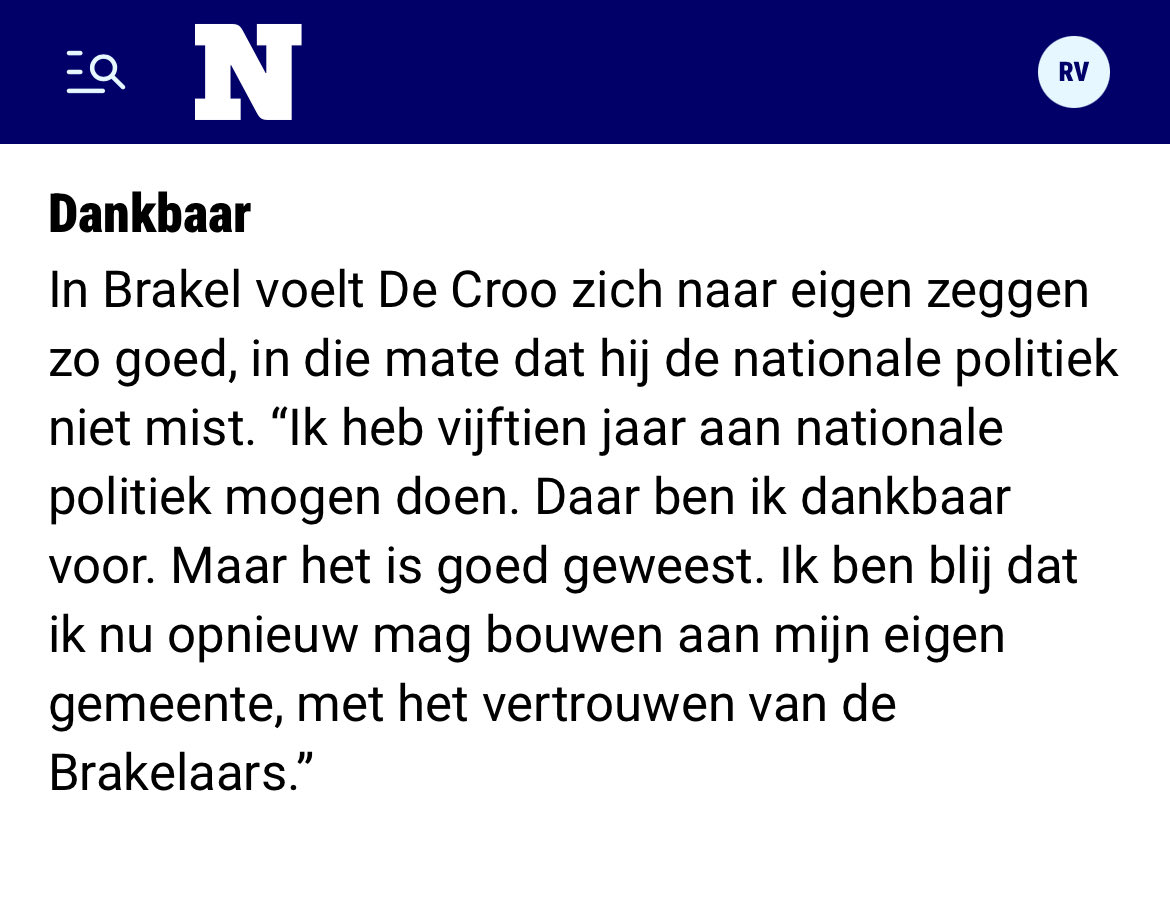 Dankbare burgemeester gaat er 11 dagen later weer vandoor richting de VN.