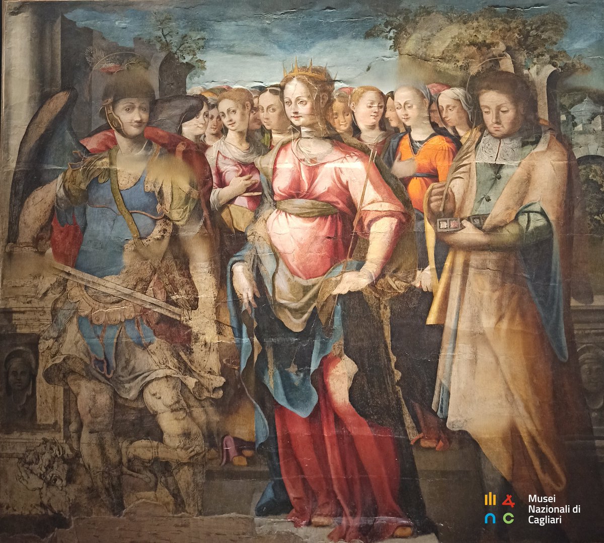 #21ottobre si celebra Sant’Orsola, la santa principessa che con le sue undicimila compagne andò in pellegrinaggio fino a Roma. La scena è raffigurata nella Pala di Sant'Orsola esposta nella Pinacoteca, realizzata per la chiesa di NS di Bonaria da FrancescoPinna tra 1600 e 1605 ca