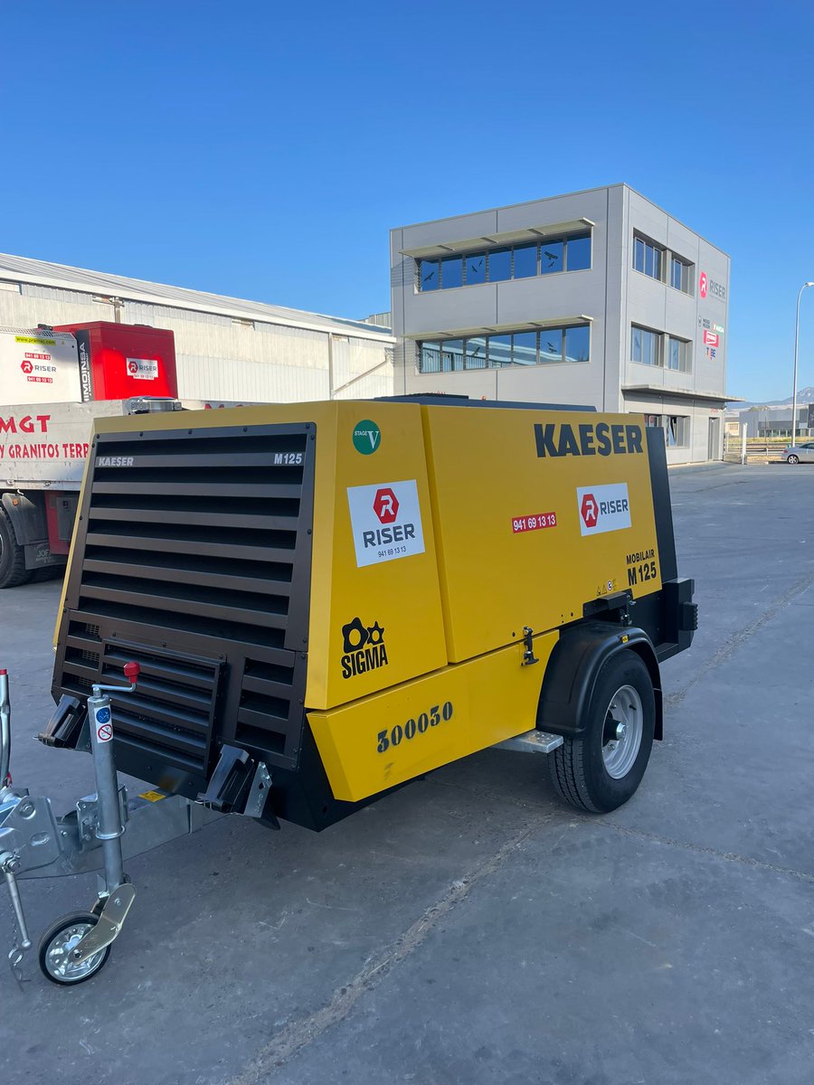 riseralquiler's tweet image. 📢NOVEDAD📢 Compresor  móvil Kaeser Mobilair M 125.

Perfecto para construcción y obra pública en general: demolición, demolición de pavimentos, uso en reparaciones y mantenimiento.

#Compresor #CompresorMovil #AlquilerDeMaquinaria #MaquinariaLaRIoja