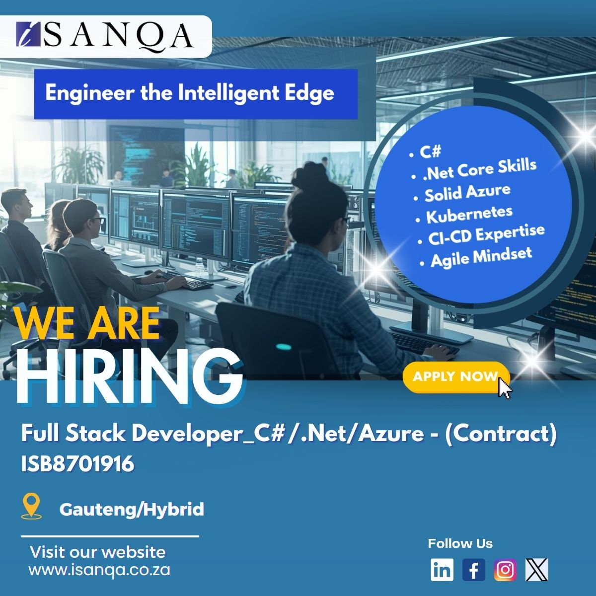 iSanqaJobs's tweet image. 🚀 Lead cloud-native solutions that redefine automotive tech.
Full Stack Developer | Hybrid | Gauteng | Contract
Apply 👉 tinyurl.com/86z2ra3e
#isanqa #FullStackDeveloper #fuelledbypassionintegrityintelligence