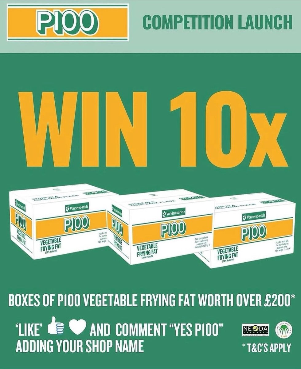 ENTER NOW!

Here is your fifth chance to win 10x boxes of P100
Premium Vegetable Oil of the Highest Quality.

To enter, simply like and comment ‘YES P100” below and add your shop name.

#competition #win #winner #filter #winnerwinnerchickendinner #p100 #oil #clean #wow #winner