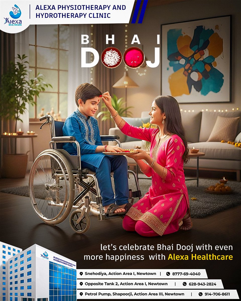 Brothers promise protection, Alexa promises health.
Let’s make this Bhai Dooj extra special with care that lasts a lifetime. 🌼

📍 Locations:
* Snehodiya, Action Area I, Newtown
* Opposite Tank 2, Action Area I, Newtown
* Petrol Pump, Shapoorji, Action Area III, Newtown