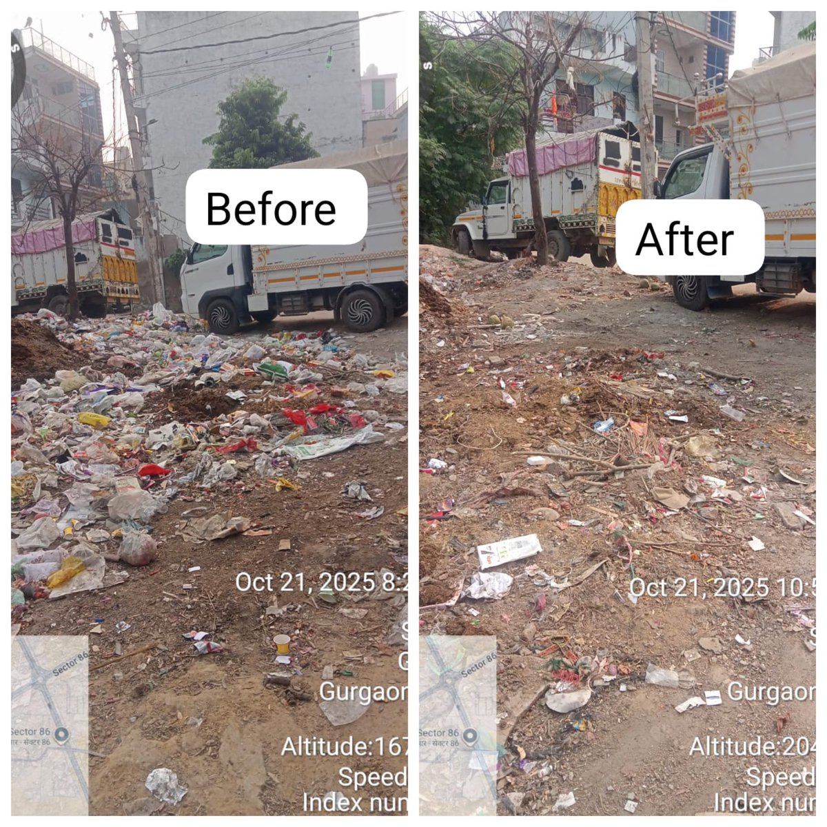 What a difference a little effort can make!
From littered corners to sparkling clean space-our collective action has truly brightened the surroundings.
This #Diwali we didn’t just light diyas,we lit up our area with cleanliness &amp;care.
Clean Surroundings, Bright #Celebrations!