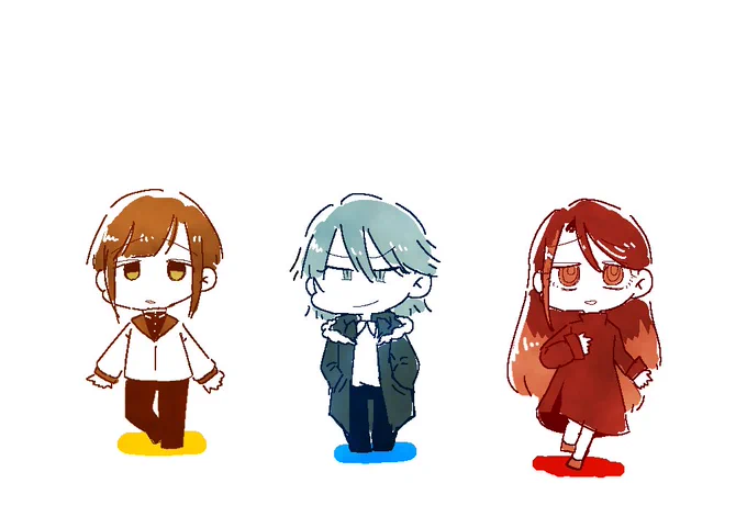 #絵描きさんがデフォルメ絵を見せてくれるタグ 自創作と世界観共有混ざってる