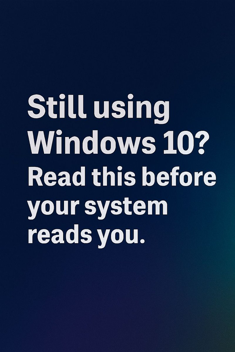QuadriAdeNelson's tweet photo. Still using Windows 10?
It’s outdated. Unsupported. Vulnerable.
Sure, it runs but so does a flip phone.
Time to upgrade your system and your mindset.
Ready to evolve?
Don’t just upgrade your OS, upgrade your approach.
#TechUpgrade #DigitalMindset #NextGenReady https://t.co/ZCWip8yQFQ