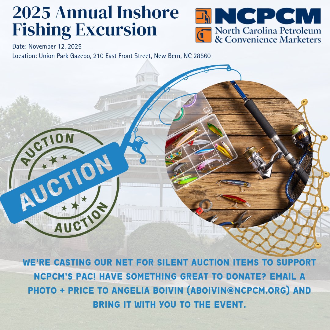 NCPCM's tweet image. 🎣 Get ready to bid! Still looking for donations.  Proceeds support NCPCM’s advocacy efforts. #PACsupport #FallFishingFun #NCPCM