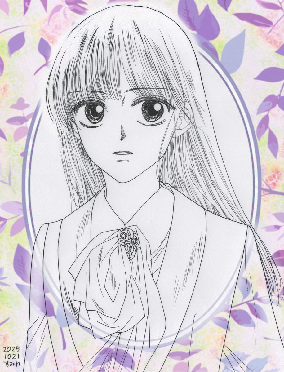 すみれ色の童話　　　絵画原画 弧を浮かべる瞬間 acrylic on paper 2025.10 #naissance