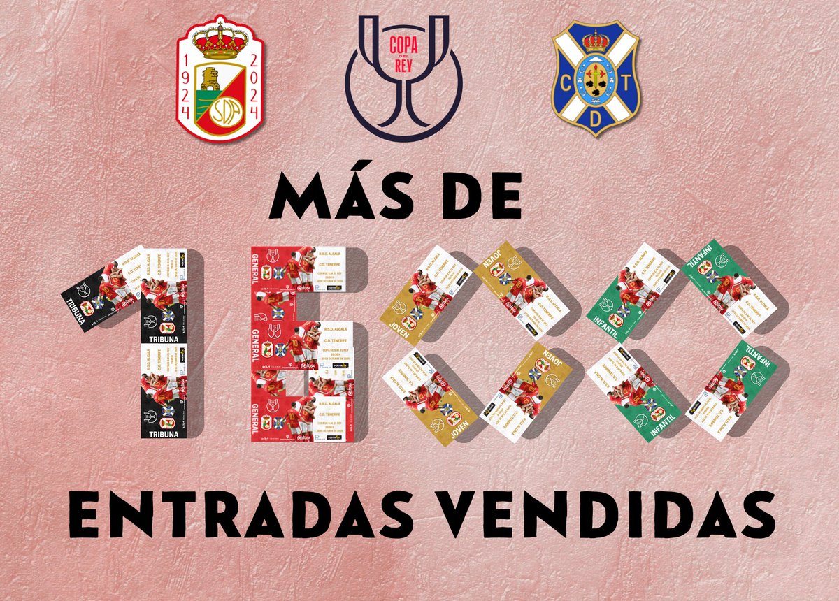 rsda_oficial's tweet photo. Qué razón tienes 😍

Más de 1.600 entradas vendidas ya para el partidazo de Copa del Rey que se viene en una semana

¡Qué bonito va a estar El Val! ¡Alcalá QUIERE COPA!