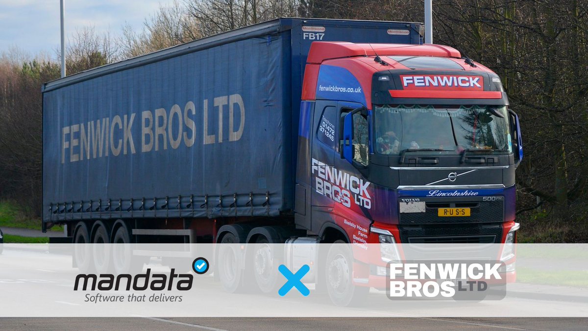 ✨ We’re excited to share that Fenwick Bros has chosen to continue its investment and partnership with Mandata, switching to a Mandata TMS!

🚚 Based in Grimsby, Lincolnshire, Fenwick Bros operate a fleet of 35 vehicles including curtain siders and tippers, to provide a complete