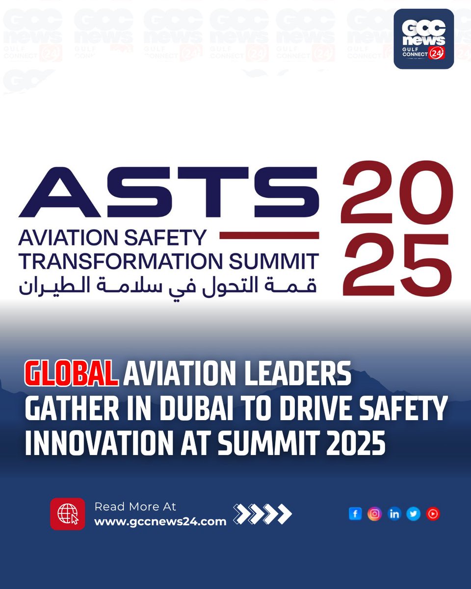 gccn24's tweet image. DCAA hosts Aviation Safety Transformation Summit 2025 in Dubai, Oct 22-23, focusing on safety standards & tech innovation.
.
Read more: gccnews24.com/dcaa-launches-…
.
#AviationSafety #DCAA #DubaiSummit