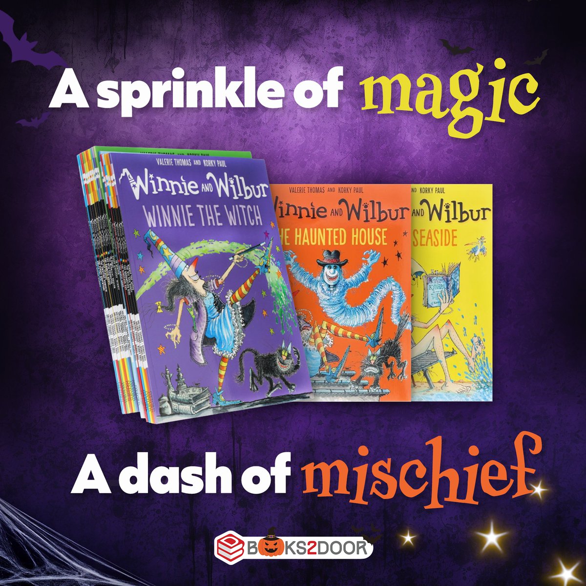 Witches, spells, and one very chaotic cat 😼💫

Full of warmth, humour, and the occasional broom mishap, these stories are just right for kids who want in on the Halloween fun (minus the scares) 🎃

#Halloween #HalloweenBooks  #WinnieandWilbur #ChildrensBooks #Books2Door