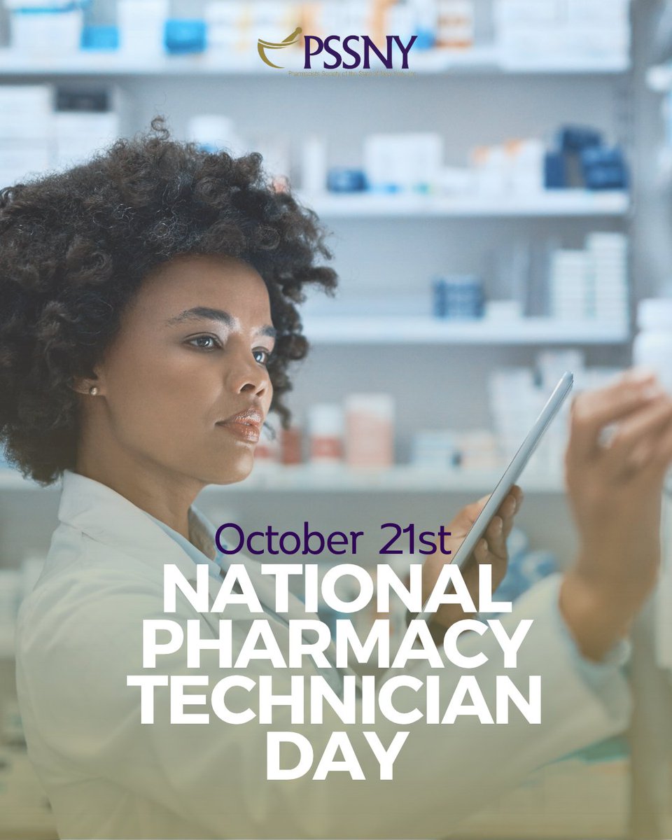 On National Pharmacy Technician Day, PSSNY honors the technicians who keep pharmacies running smoothly. We appreciate you every day! As part of recognizing your vital role, PSSNY offers a membership type designed just for pharmacy technicians. Learn more: pssny.org