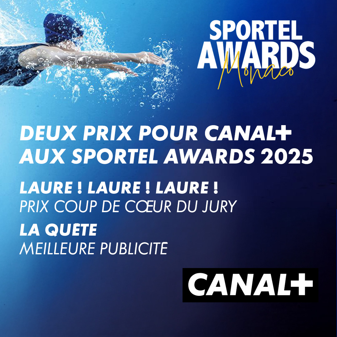 canalplusgroupe's tweet image. 🎉CANAL+ remporte deux prix aux @sportel_awards !