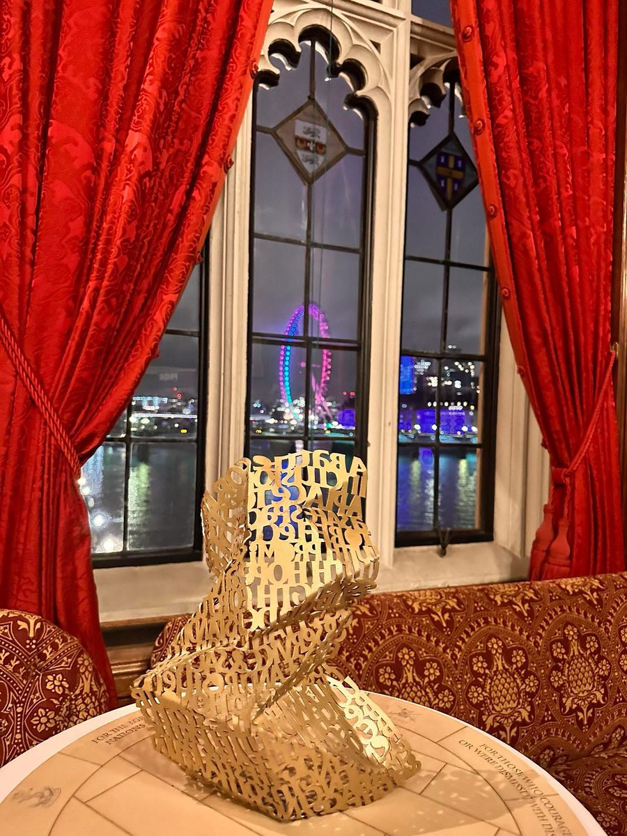 The stunning #LGBT+ Armed Forces Community Memorial #LGBTAFCM on display at the <a href="/HouseofLords2/">House of Lords</a> ahead of the dedication next week at @nat_mem_arb with thanks to the Memorial team and the amazing #abraxasacademy for their incredible moving and poignant design @mod_veterans_uk 🏳️‍🌈🏳️‍⚧️