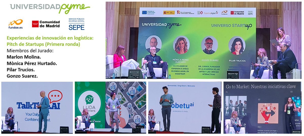 Esperando la deliberación del jurado. <a href="/EmpleoCMadrid/">Economía y Empleo▪️Comunidad de Madrid</a> <a href="/Fundae_es/">Fundación Estatal para la Formación en el Empleo</a> Experiencias de innovación en logística: Pitch de Startups
