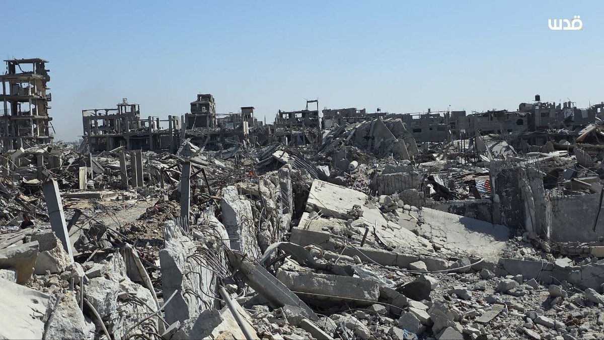 Newly captured photos show the widespread devastation left behind by the Israeli genocide forces in Jabalia refugee camp, northern Gaza, following their recent assault on the region.