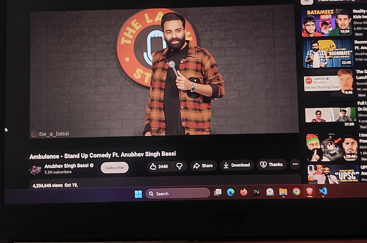 Loop_and_lift's tweet image. Is it just me, or has Anubhav Singh Bassi stopped being funny? I watched his latest video and didn’t even laugh. What’s going on?
