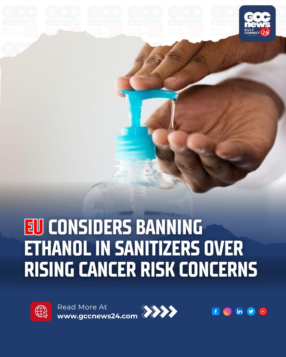 gccn24's tweet image. EU considers banning ethanol in hand sanitizers over cancer concerns; WHO still supports its safe use.
Final decision due in November.
.
Read more: gccnews24.com/eu-considers-e…
.
#EthanolBan #HandSanitizer #PublicHealth