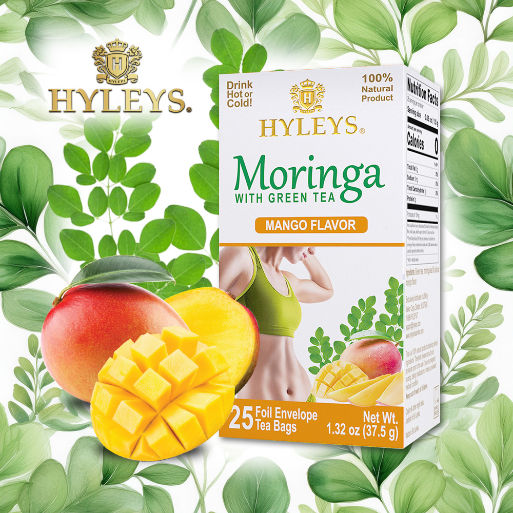 RegencyTeas's tweet image. MORINGA WITH GREEN TEA MANGO FLAVOR – 25 FOIL ENVELOPE TEA BAGS
.
.
.
#regencyteas #hyleys #moringa #greentea #mango