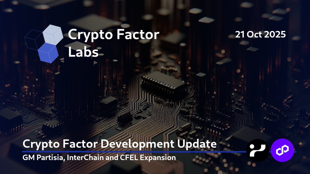 cfr_labs's tweet image. GM Partisia, IC Expansion, CFEL

It has been a while since we posted a developer update, but our team continues to follow our release schedule, and we want to share the latest news with you.

Good morning, @partisiampc!

We are excited to announce that our team has successfully…