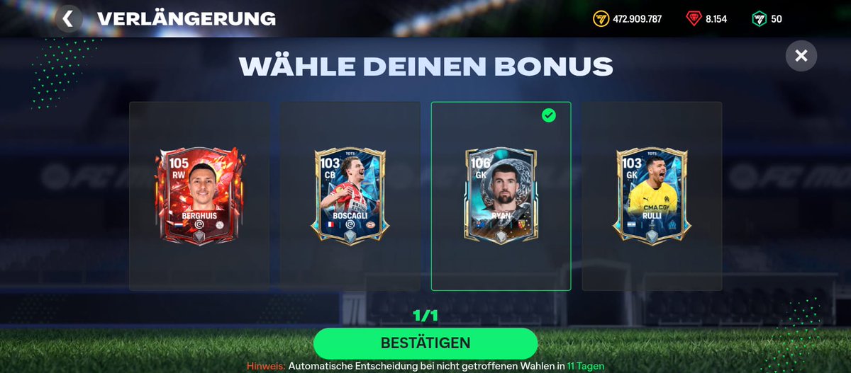 Is the 3k tokens Extra Time #exchange worth it? 🤔
#fcmobile

<a href="/Jacobek08/">JACOBinho®</a> <a href="/Enzo9CFC/">ENZO</a> <a href="/purefootball_x/">Pure Football</a>