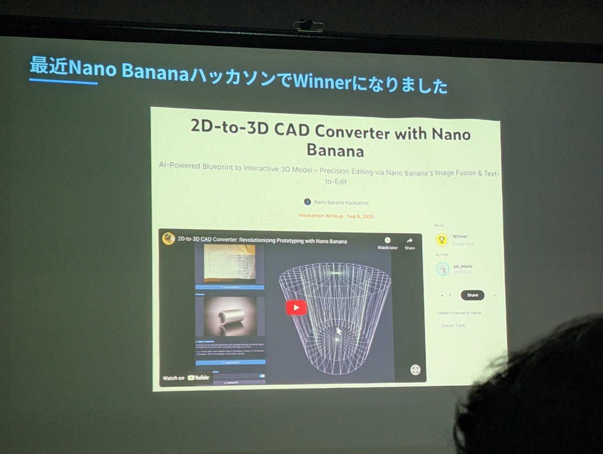 miso_develop's tweet image. Nano BananaハッカソンでWinner！！ #IoTLT