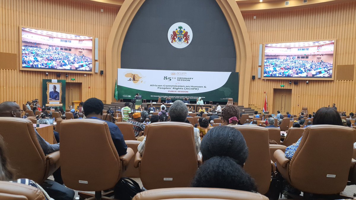 #Banjul | PPI participe à la 85ème session ordinaire de la Commission Africaine des Droits de l’Homme et des Peuples, ouverte ce 21 octobre 2025. Notre Directeur <a href="/JonathanMagoma/">Jonathan Magoma</a> y représente notre engagement pour la paix et la protection des défenseur·es des droits humains.