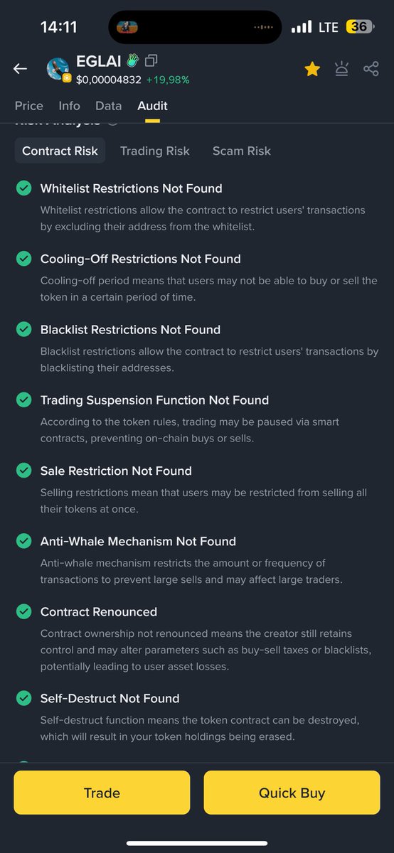 coin_viper's tweet image. $eglai token has gone through perfect audit. #binanceweb3 #binance#first aımemetoken