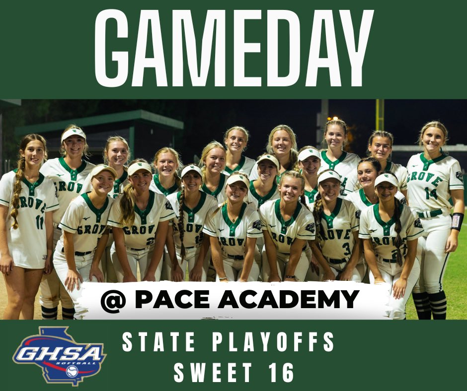 Wgsoftballga's tweet image. Game 3 with the winner advancing to Columbus and the Elite 8. Let’s Go!!!
💥GHSA State Playoffs GameDay
🆚 Pace Academy
⏰ 5:30
📍Pace Academy - Riverview Sports Complex
#ForEachOther
#WinTheDay
#RoadToColumbus
@brendan_koerner 
@TheCoachesBoxGA