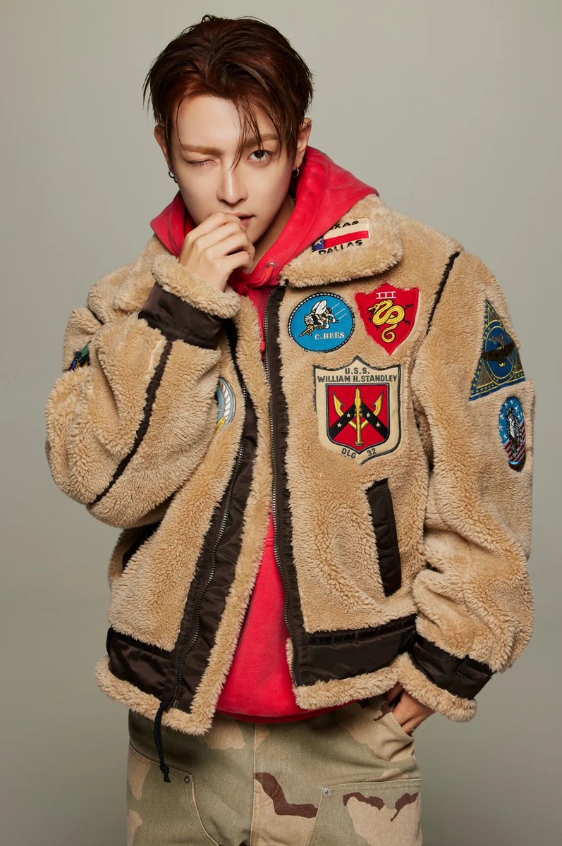 1024updates's tweet image. [📷] Hongjoong for AVIREX x ATEEZ

#ATEEZ #에이티즈 #HONGJOONG