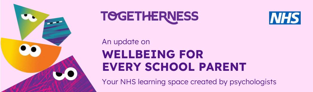 As the new term is now well and truly underway, we’re delighted to share some helpful resources for parents experiencing all the big emotions of growing children.

Togetherness is the new face of inourplace, the NHS emotional health digital learning hub funded in our area to