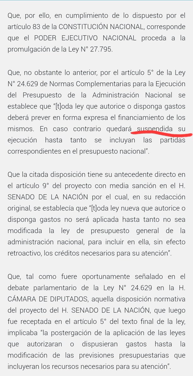 Sofia Caram (@sofiacaram) on Twitter photo El gobierno suspendió por decreto las leyes de emergencia pediátrica y de financiamiento universitario. 
Al igual q la emergencia en discapacidad, habían sido vetadas y el legislativo insistió por amplias mayorías.  
Aquel discurso de espaldas al Congreso no era solo un discurso El gobierno suspendió por decreto las leyes de emergencia pediátrica y de financiamiento universitario. 
Al igual q la emergencia en discapacidad, habían sido vetadas y el legislativo insistió por amplias mayorías.  
Aquel discurso de espaldas al Congreso no era solo un discurso