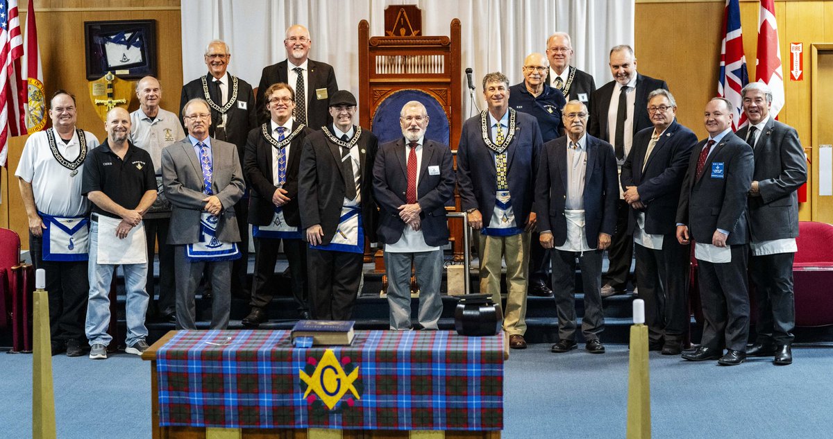 harryfuller358's tweet photo. At the October 20, 2025 Stated Communication. Thank you Brother John S Nagy for his educational presentation to the Lodge. #Dunedin #Freemason https://t.co/Y8mIUEob5j