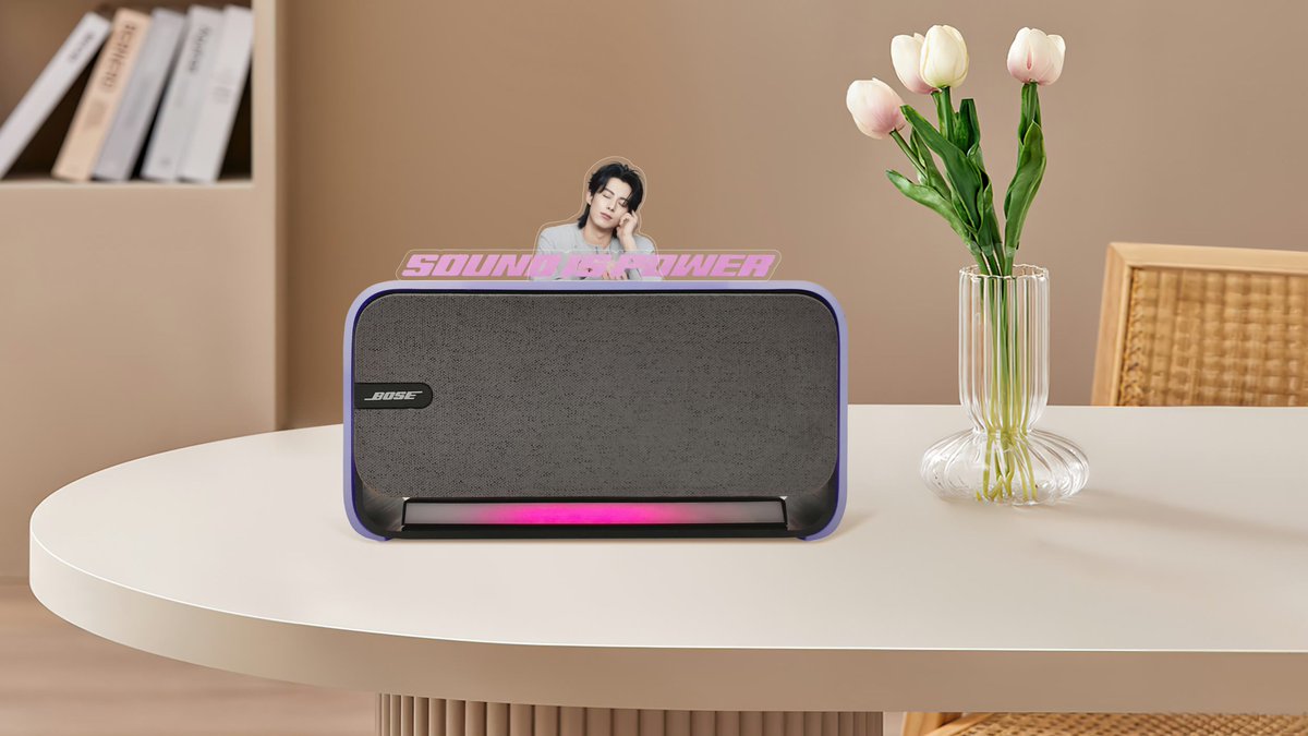 251021 #DylanWang for the #Bose SoundLink Home Bluetooth Speaker. 

Order now from Chinese e-commerce platforms and receive a Didi-styled sound-reactive pulsating light (while stocks last). #WangHedi