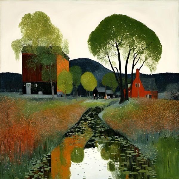 HWarlow's tweet image. New painter ( to me )
Stig Eklund Norwegian artist
‘Where the River Narrows’
Photographic Print on paper
Love this piece. Another calm one!