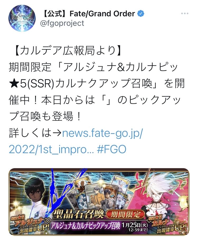 FGO伝説の誤植事件

『カルナピッ★』

#FGO