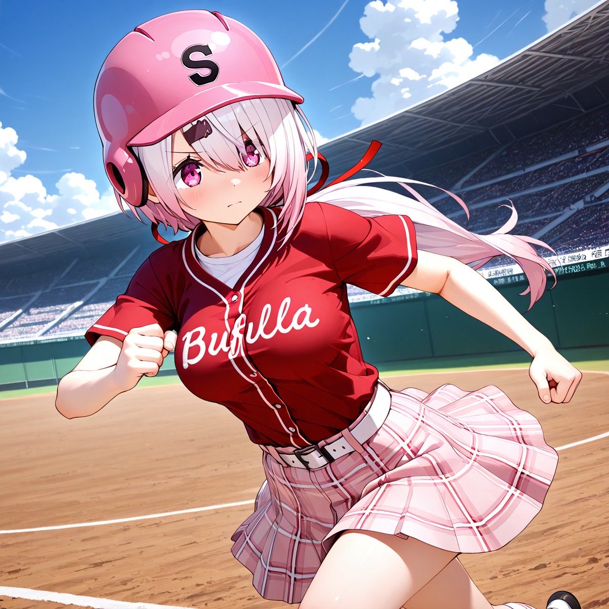 ice_AISU_AI's tweet image. パワプロくんになりたくて自分で野球を始めたしぃしぃ
練習の甲斐あって見事にヒットを打ち出塁しガッツポーズを取る
パワプロはアプリは一応まだログインしてるけど、ソフト版は買わなくなってしまった
#AIart #AIイラスト #椎名唯華 #にじさんじ